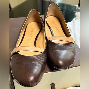 Louis Vuitton ballerina flats 38 in brown